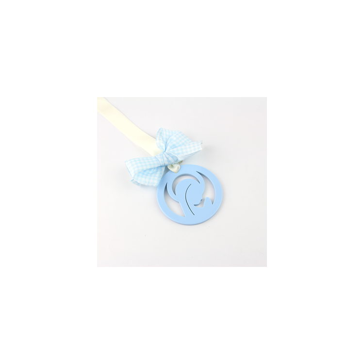 Virgen Niña. Guarda Cuna. Azul cielo