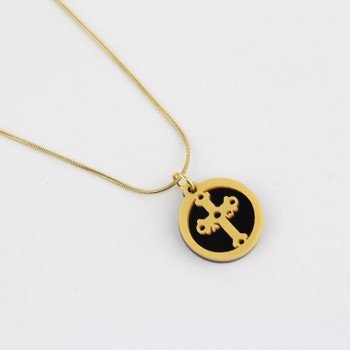 Cruz de la Victoria. Gargantilla Medalla. Negro