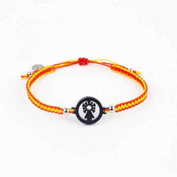 Virgen del Pilar. Pulsera Macramé Bandera. Hombre