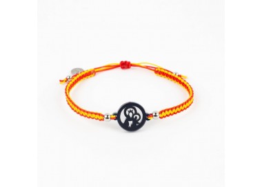 Virgen del Carmen. Pulsera Macramé Bandera. Hombre
