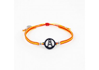 Virgen del Rocío. Pulsera Macramé Bandera. Hombre