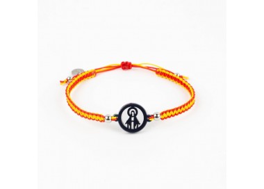 Virgen Milagrosa. Pulsera Macramé Bandera. Hombre