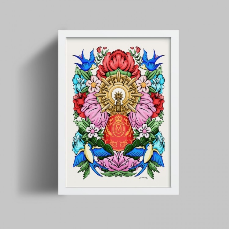 Virgen del Pilar. Print Ilustrado
