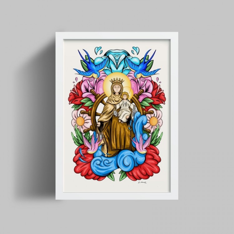 Virgen del Carmen. Print Ilustrado