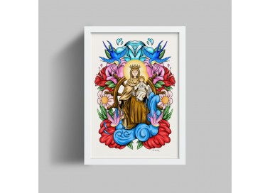 Virgen del Carmen. Print Ilustrado