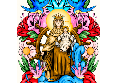 Virgen del Carmen. Print Ilustrado