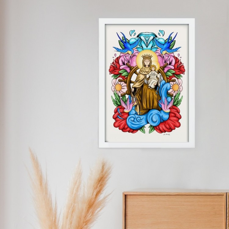 Virgen del Carmen. Print Ilustrado