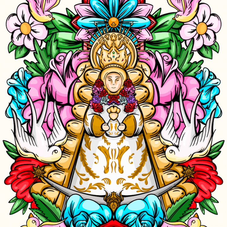 Virgen del Rocío. Print Ilustrado