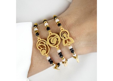 Virgen del Perpetuo Socorro. Pulsera Dorada.