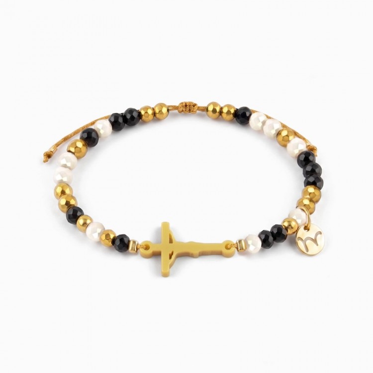 Pulsera Dorada Cristo | Mancotí