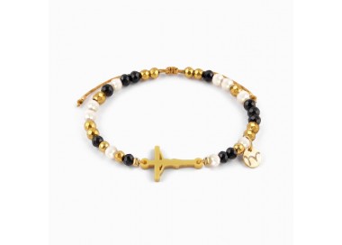 Pulsera Dorada Cristo | Mancotí