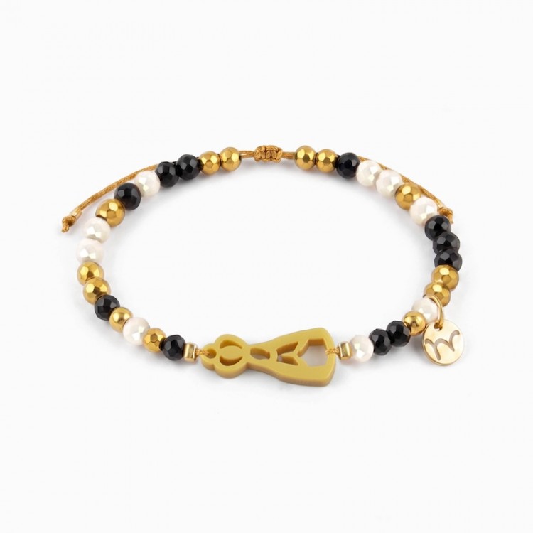 Virgen de Fátima. Pulsera Dorada.
