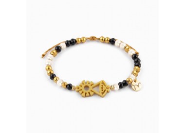 Virgen de Covadonga. Pulsera Dorada.