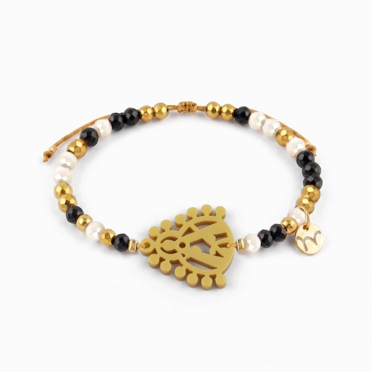Virgen de la Cabeza. Pulsera Dorada.
