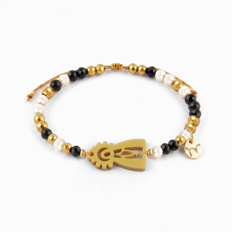 Virgen de la Soledad. Pulsera Dorada.