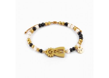 Virgen de la Soledad. Pulsera Dorada.
