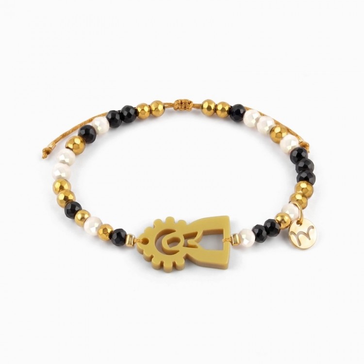 Virgen de la Paloma. Pulsera Dorada.