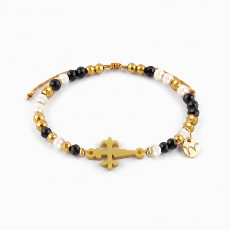 Cruz de Santiago. Pulsera Dorada.