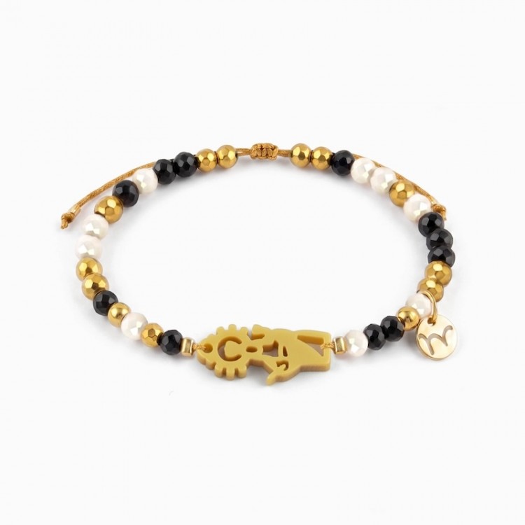 Virgen Blanca. Pulsera Dorada.
