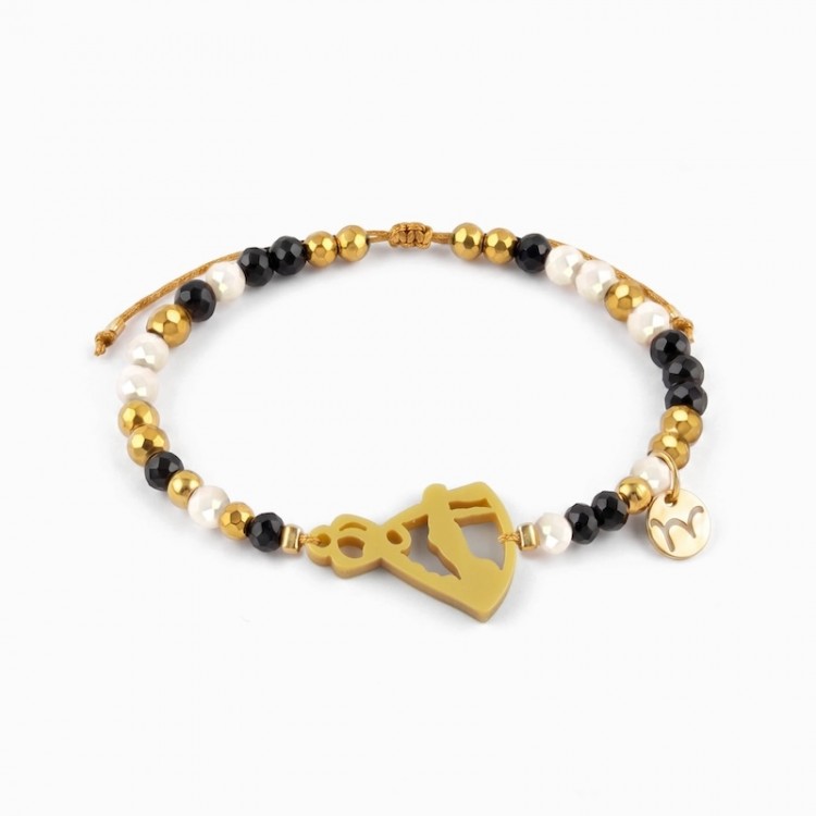 Virgen del Camino. Pulsera Dorada.