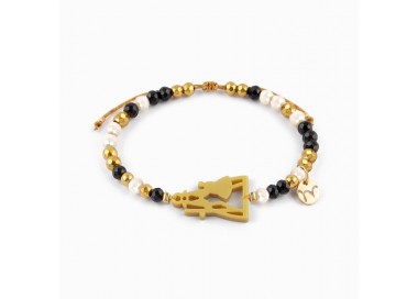 Virgen Peregrina. Pulsera Dorada.