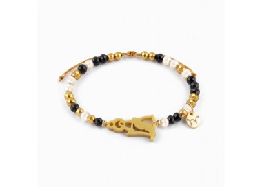 Virgen de la Piedad. Pulsera Dorada.