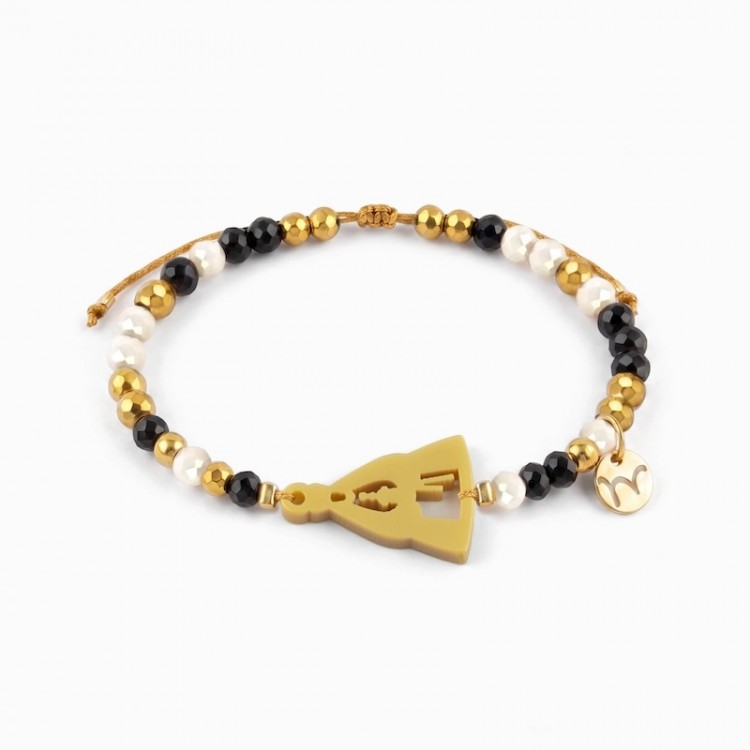 Virgen de los Reyes. Pulsera Dorada