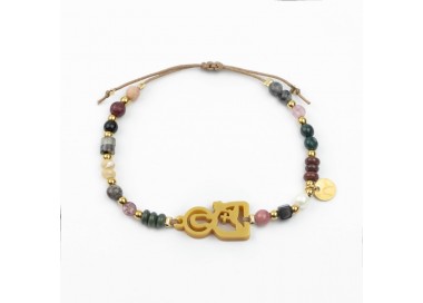 Santa Gema. Pulsera Mix Dorada