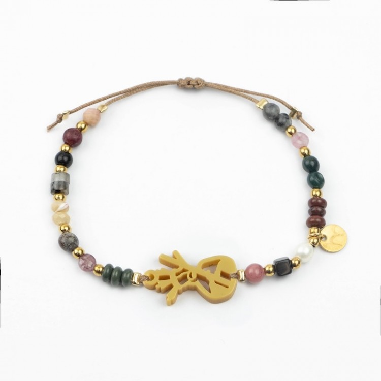 Jesús del Gran Poder. Pulsera Mix Dorada