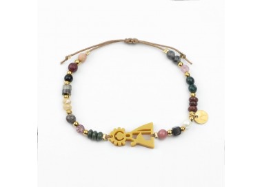 Virgen del Remedio. Pulsera Mix Dorada