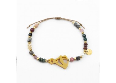 Virgen del Camino. Pulsera Mix Dorada