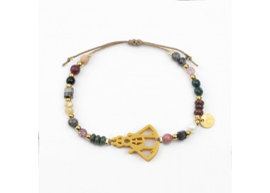 Virgen de la Fuensanta. Pulsera Mix Dorada