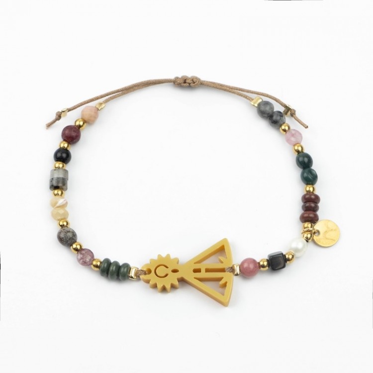 Virgen del Lidón. Pulsera Mix Dorada