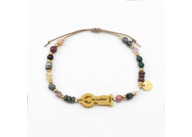 Virgen de San Lorenzo. Pulsera Mix Dorada