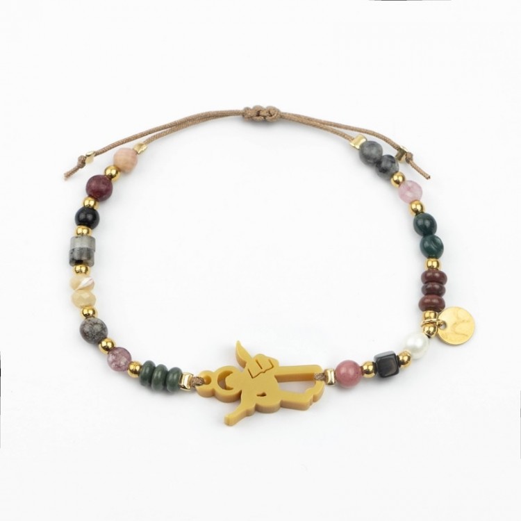 San Pancracio. Pulsera Mix Dorada