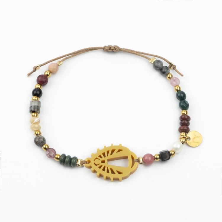 Nuestra Señora de Luján. Pulsera Mix Dorada