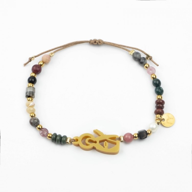 Santa Lucía. Pulsera Mix Dorada