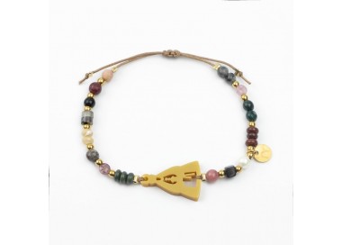 Virgen de los Reyes. Pulsera Mix Dorada