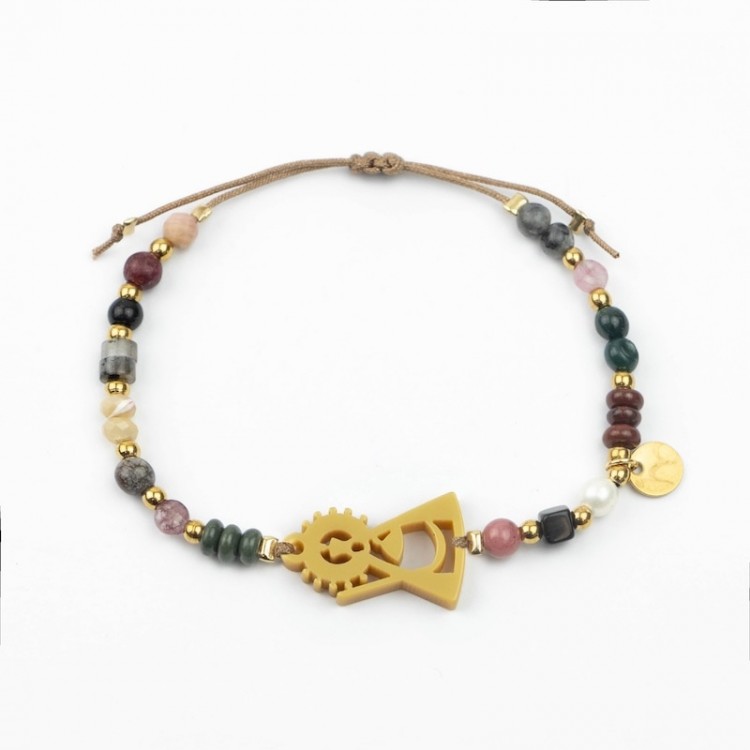 Virgen de la Montaña. Pulsera Mix Dorada