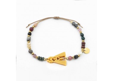 Virgen del Sufragio. Pulsera Mix Dorada