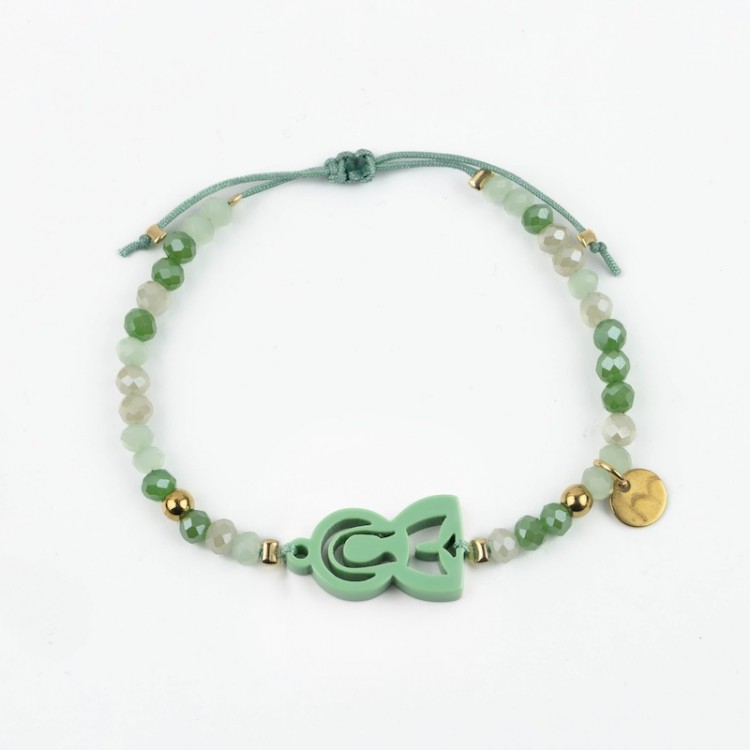 Virgen María. Pulsera Colorines