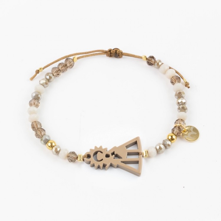 Virgen de Guadalupe Española. Pulsera Colorines