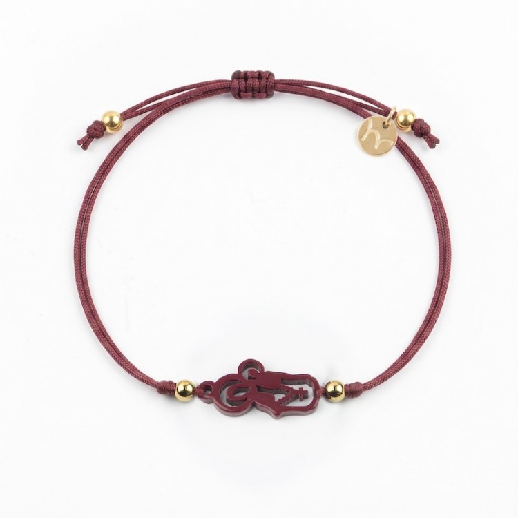 Virgen del Rosario. Pulsera Hilo.