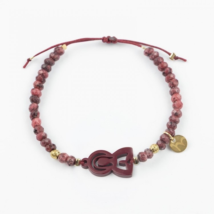 Virgen María. Pulsera Ágatas.