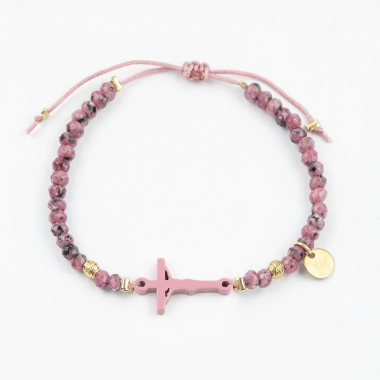 Cristo. Pulsera Ágatas.