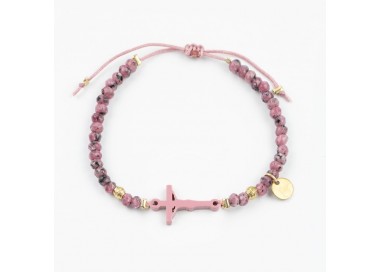 Cristo. Pulsera Ágatas.