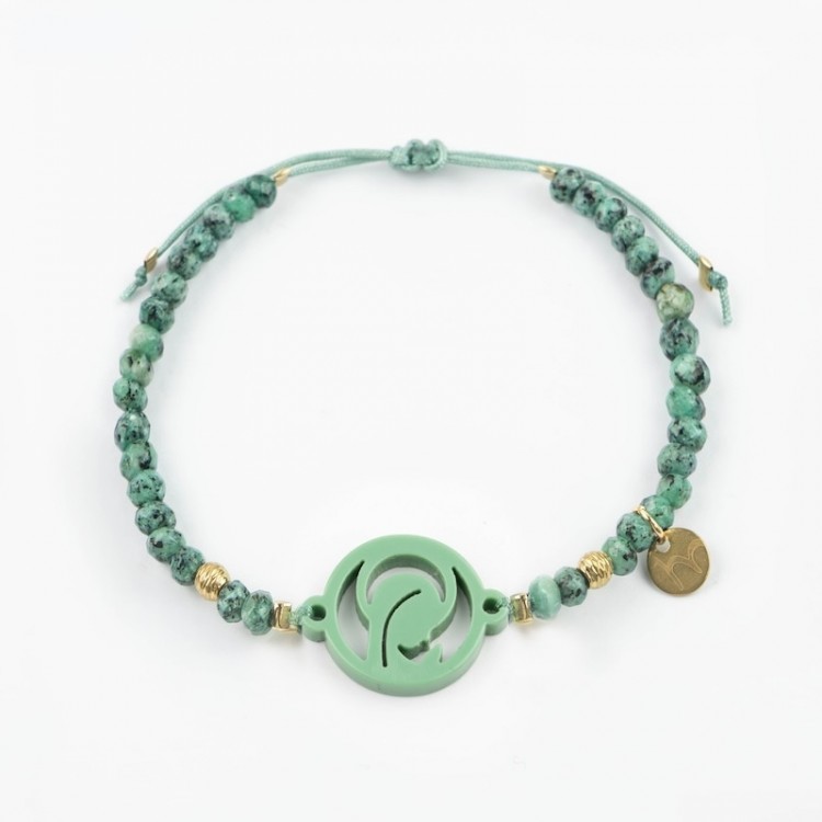 Virgen Niña. Pulsera Ágatas.