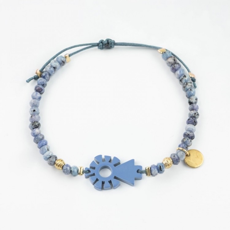 Virgen del Pilar. Pulsera Ágatas.