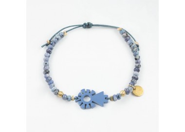 Virgen del Pilar. Pulsera Ágatas.