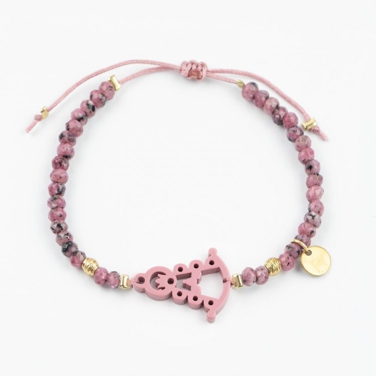 Virgen del Rocío. Pulsera Ágatas.